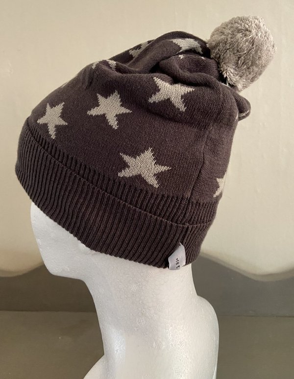 Star Bobble Hat - Dark Grey