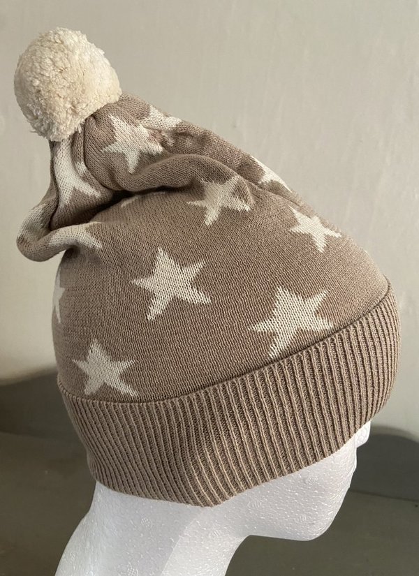 Star Bobble Hat - Natural