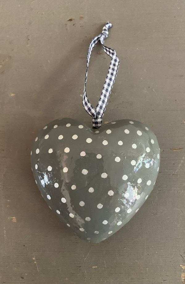 Hand Painted Heart Tree Decoration - P1