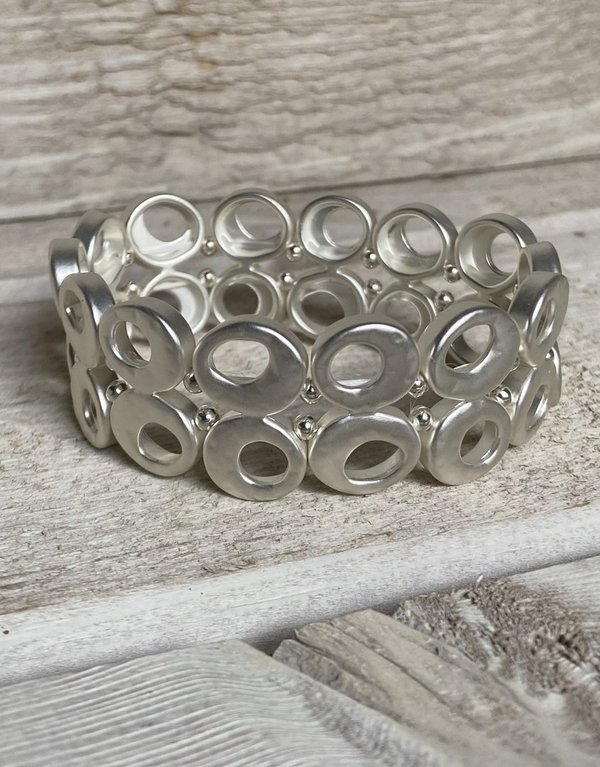 Metal Bead Elasticated Bracelet