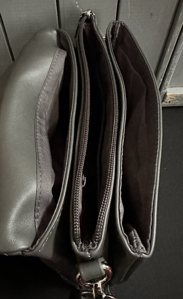 Padded Crossbody Handbag - Dark Grey